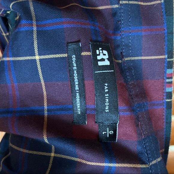 NWOT | Simons le 31 plaid button down shirt - Picture 4 of 7